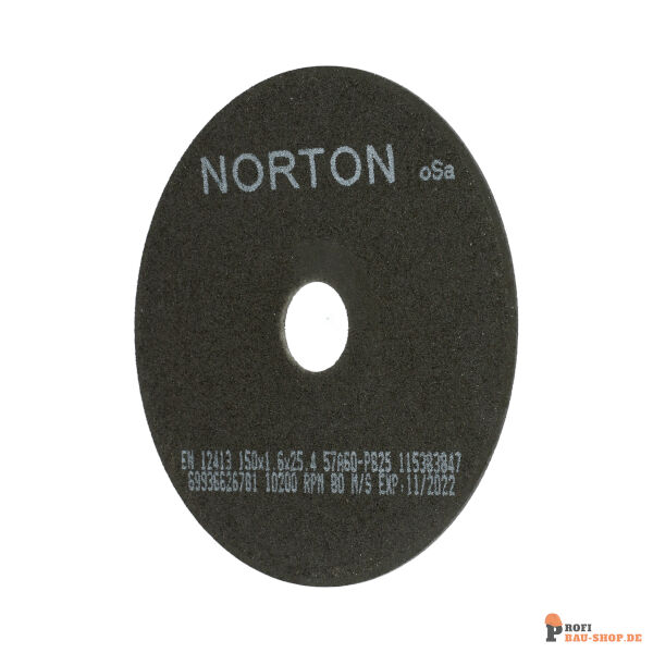 nortonschleifmittel/NORTON_schleifmittel_69936626781 Flat cutting off wheel Non-Reinforced Cut-Off-Norton NRCO-150x1.6x25.4-57A60PB25_189330